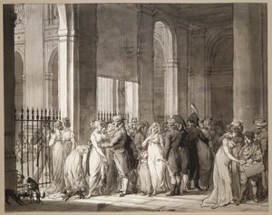 The Arcades at the Palais-Royal by Louis Leopold Boilly