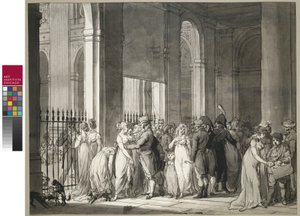 The Arcades at the Palais Royal by Louis Leopold Boilly