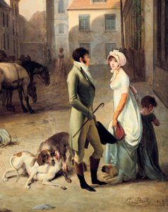 The Arrival of a Stage Coach at the Terminus (detail)