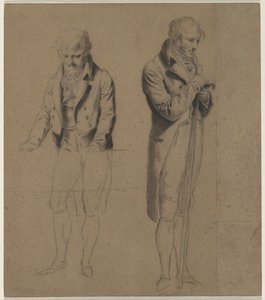 Two Standing Figures (Study for A Game of Billiards)