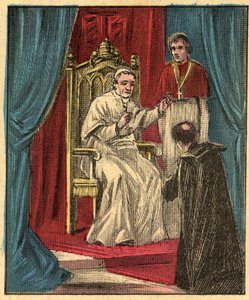 Louis-Gaston de Segur in front of Pope Pius IX by Louis Maitrejean