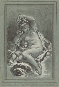 Venus and Cupid on a Dolphin by Louis Marin Bonnet, Juste François Boucher