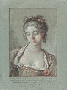 Bust of a Young Woman Looking Down by Louis Marin Bonnet