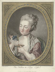 Bust of a Young Woman Drinking Coffee