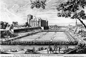 Château de la Rochefoucauld in Liancourt; engraving by Louis Menier - Family Archives. by Louis Meunier