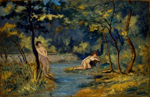 Standing and Reclining Nymphs, 1908 by Louis Michel Eilshemius