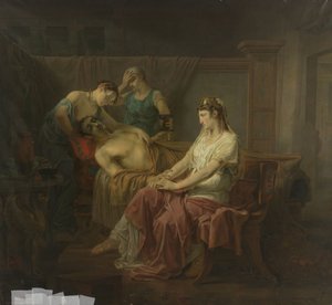 The Mortally Wounded Mark Anthony with Cleopatra by Louis Moritz