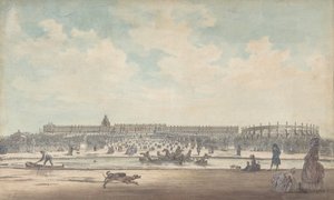The Château de Versailles Seen from the Gardens by Louis Nicolas de Lespinasse