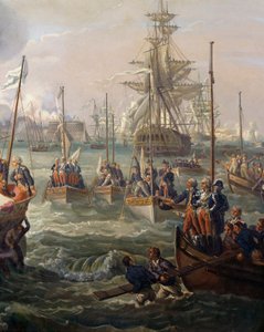 Royal fleet following Louis XVI at Cherbourg June 23