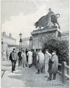 Strikers at the Abattoir de la Villette by Louis Remy Sabattier