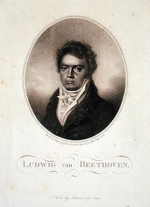Ludwig van Beethoven engraved by Blasius Hofel 1814 by Louis Rene (after) Letronne