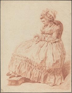 Seated Woman Sewing