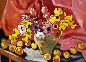 Pitcher, Anemones, Tulips and Apples by Louis Valtat