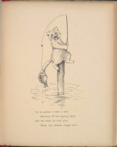 A Cat Fishing with a Rod