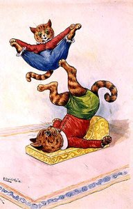 The Acrobats by Louis Wain