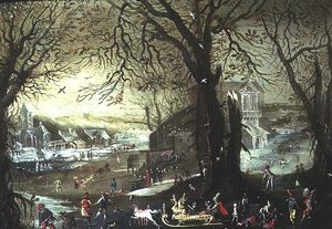 A Winter Scene by Louis de Silvestre