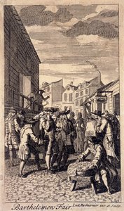 Bartholomew Fair, London, c1715 by Louis du Guernier