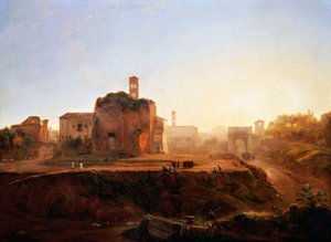 View of the Forum in the evening by Louise Josephine Sarazin de Belmont