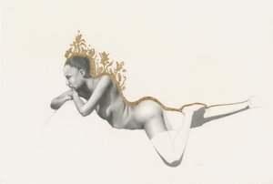 Contemplative Gold Figure