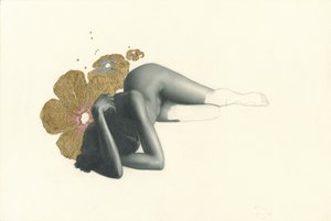 Golden Floral Nude