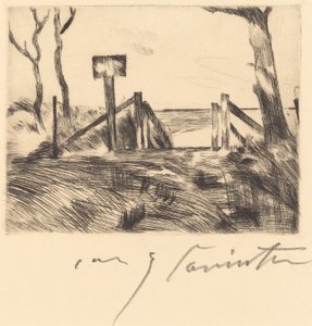 Bridge with Sign, 1916 by Lovis Corinth