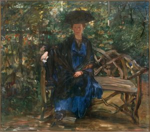 Else Kaumann on the Garden Bench by Lovis Corinth