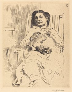 Woman with Needlework by Lovis Corinth