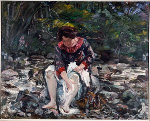 Girl in the Brook by Lovis Corinth