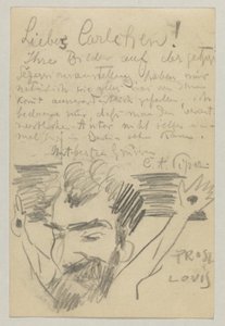 Lovis Corinth to Carl Strathmann: Postcard, Postmarked January 16, 1903
