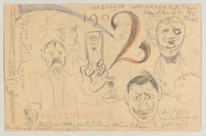 Lovis Corinth to Carl Strathmann: Postcard, Postmarked 24 December 1901