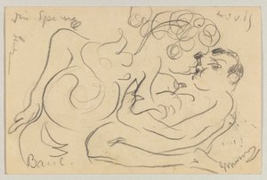 Lovis Corinth to Carl Strathmann: Postcard, Postmarked March 25, 1908 by Lovis Corinth