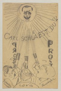 Lovis Corinth to Carl Strathmann: Postcard, Postmark January 9, 1910 by Lovis Corinth