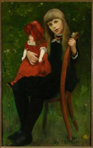Portrait of Anna Schaumburg with Doll by Lovis Corinth