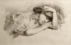 Sleeping by Lovis Corinth