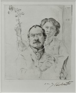 Self-Portrait with His Wife Charlotte Berend-Corinth by Lovis Corinth