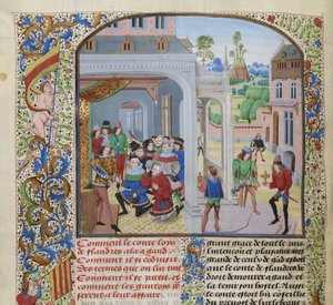 Homage of Louis II of Male by a deputation of Ghent