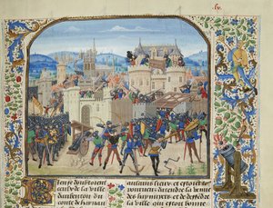 William II, Count of Hainaut Takes and destroys Aubenton, 1340 by Loyset Liedet