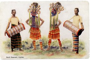 Devil Dancers, Ceylon, c.1900-20