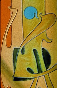 Porte Dauphine Metro Station, Paris 75016. Detail of the Decor. Architect Hector Guimard, Realisation 1905.
