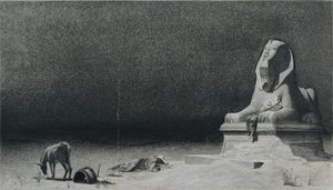 The Rest on the Flight into Egypt (recto) by Luc Olivier Merson