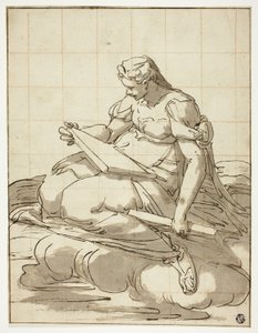 Sibyl in the Clouds by Luca Cambiaso