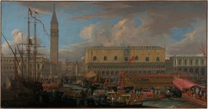 The Bucintoro Departing from the Bacino di San Marco by Luca Carlevarijs