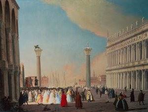 The Piazzetta, Venice, Looking South from in Front of the Facade of San Marco by Luca Carlevaris