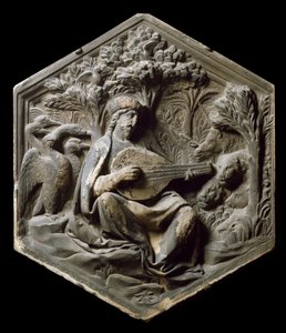 Allegory of Music as Orpheus (High Relief by Luca della Robbia) by Luca Della Robbia