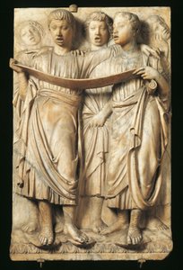 Children singing (detail) by Luca Della Robbia