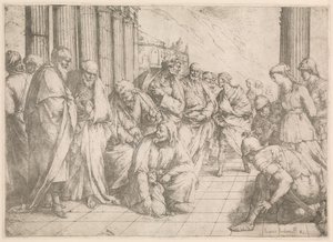 Christ and the Woman Taken in Adultery by Luca Giordano