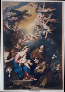 The Holy Family Venerated by St. Anthony of Padua by Luca Giordano
