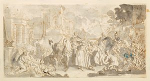 Temptation of Mordecai (?) by Luca Giordano