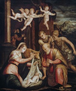 Adoration of the shepherds by Luca Longhi