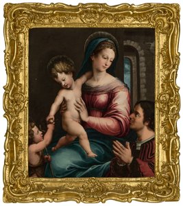 The Madonna and Child with the Infant Saint John the Baptist and a Donor by Luca Penni